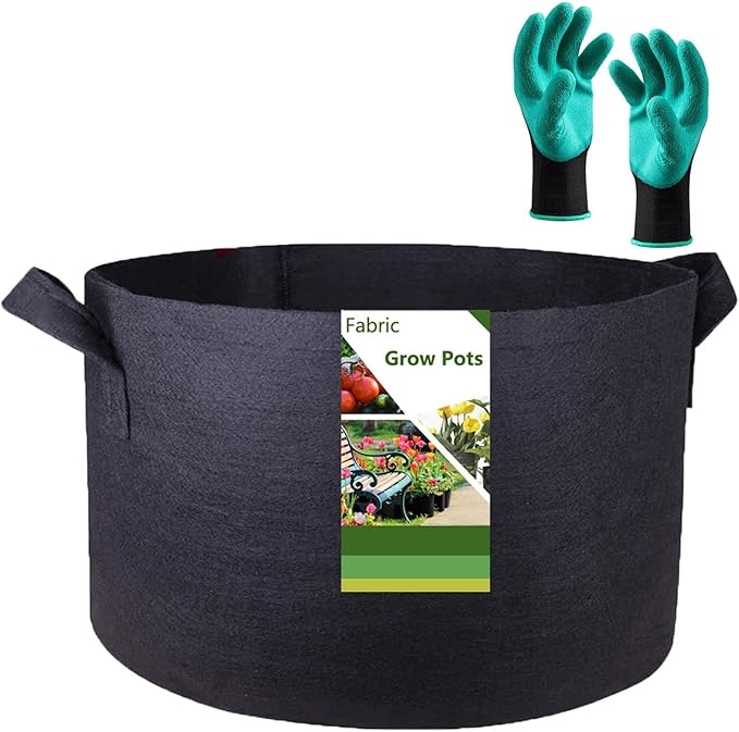 200 Gallon Large Raised Garden Bed Bag (50x24 inch) Big Garden Bag Sturdy Plant Grow Bag for Tomato,Potato Planter,Herb Veggies Planter Bag,Flower Bed,Yard Waste Bag,Lawn Debris Bag,Leaf Bag W/ Gloves