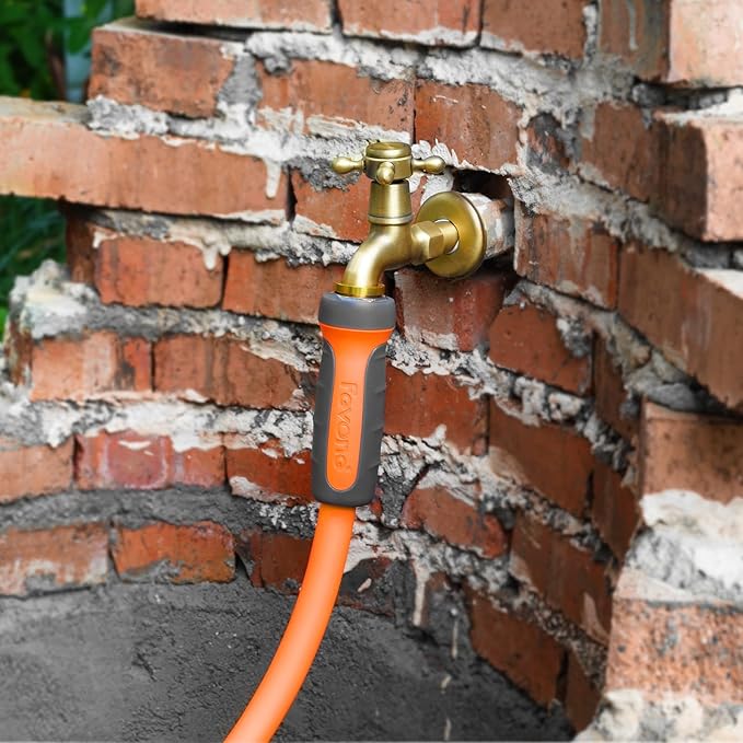Fevone Garden Hose 105 ft., Lightweight Hybrid Water Hose, Flexible and Durable, Leak-Free Connections