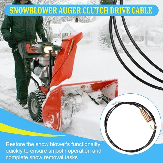 946-04230B Auger Cable for MTD Cub Cadet Craftsman Troy-Bilt Snow Blower, 47.5" Snowblower Auger Clutch Drive Cable Replaces 746-04230 946-04230A 746-04230B