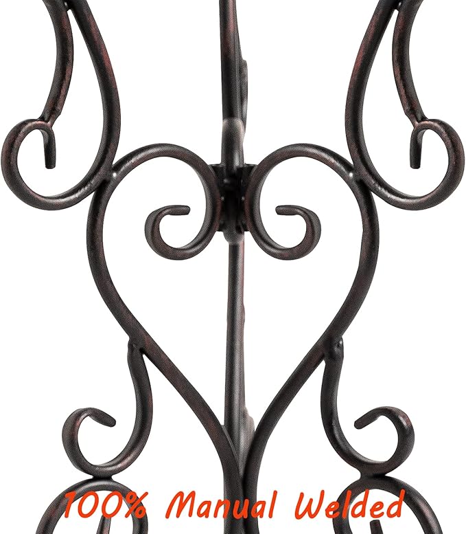 Gazing Globe Stand, Gazing Ball Stand for 8-10 Inches Garden Gazing Globes, Outdoor Garden Black Metal Scroll Gazing Globe Display Stand
