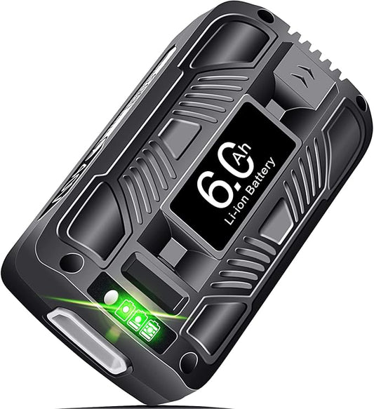 【Upgrade!】 40V 6.0Ah Replacement Battery for Snow Joe/Sun Joe Ecosharp 40V Tools Lithium-ion Battery Snow Blower Lawn Mower Pressure Washer. 40V Wireless iON Models
