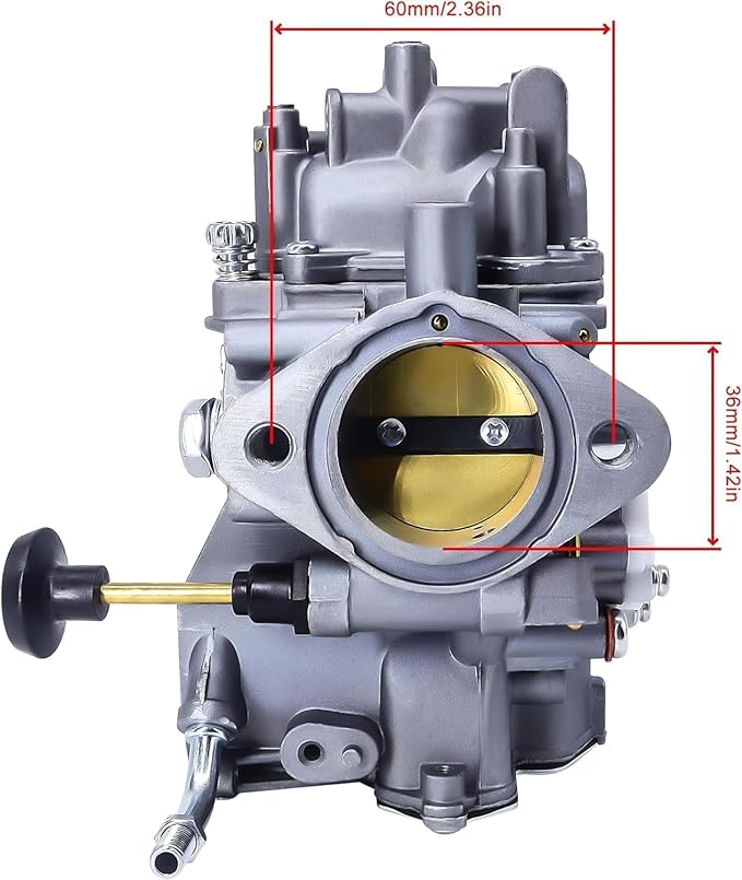 YFM350 Carburetor and Intake Manifold Compatible with Yamaha Warrior 350 YFM350 X 1987-2004 ATV Quad Carb Hand Choke