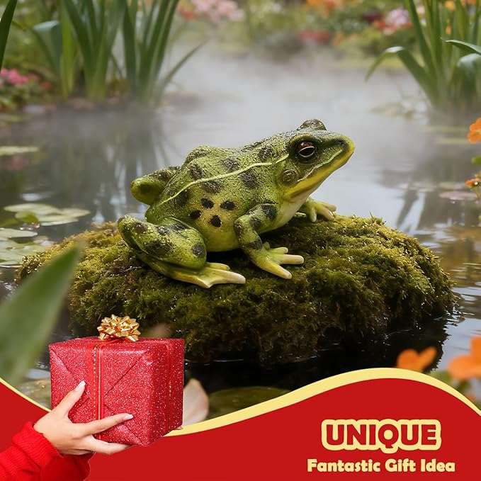 Sunthus Frog Garden Statues Toad Outdoor Decor Sculptures Yard Resin Decorations