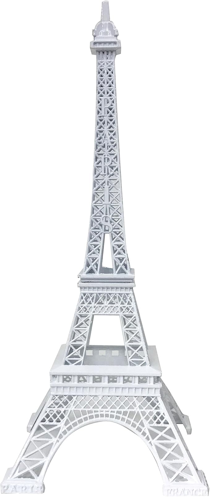 allgala 10" Eiffel Tower Statue Decor Alloy Metal, White