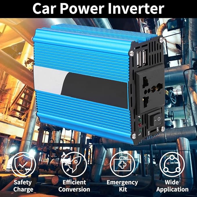 Keenso Power Inverter 500W DC 12V to AC 220V-240V Peak 600W Car Converter Dual USB Charger Adapter Vehicle Inverter Popular