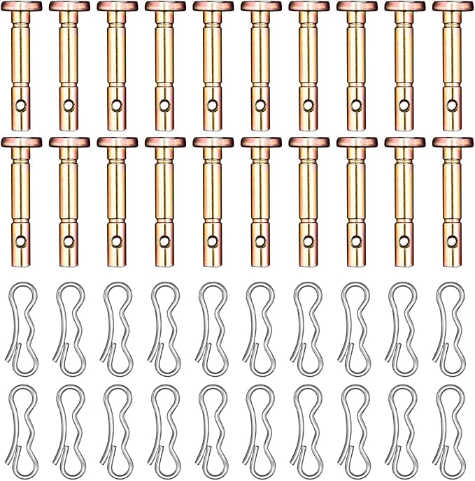 Shear Pins and Cotter Pins Fit for MTD Snowblower - Shear Pins 20pcs and Cotter Pins 20pcs Compatible for Cub Cad et Troy Bilt Craftsman 24" 26" Snow Thrower, Replace 738-04124A 714-04040