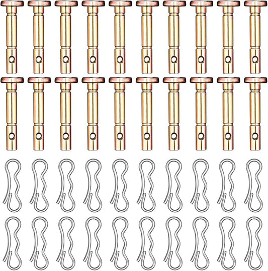 Shear Pins and Cotter Pins Fit for MTD Snowblower - Shear Pins 20pcs and Cotter Pins 20pcs Compatible for Cub Cad et Troy Bilt Craftsman 24" 26" Snow Thrower, Replace 738-04124A 714-04040
