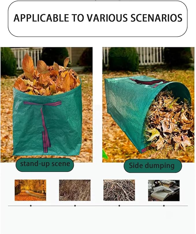Leaf Dustpan, Leaf Collector, Large Yard Dustpan-Type Lawn and Leaf Bags Reusable, Leaves Collector, Garden Bags for Leaves, Debris, Grass, Clippings, Lawn Trash 53Gallon