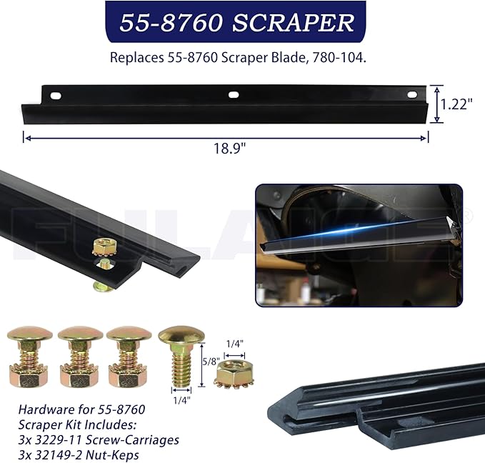 99-9313 Snow Blower Paddles with 55-8760 Scraper 95-6151 Drive Belt Replaces 88-0771, 125-1128, 55-9251, 55-9250 for Toro CCR 2400, CCR 2450, CCR 2500, CCR 3000, CCR 3600, CCR 3650 Snowthrower