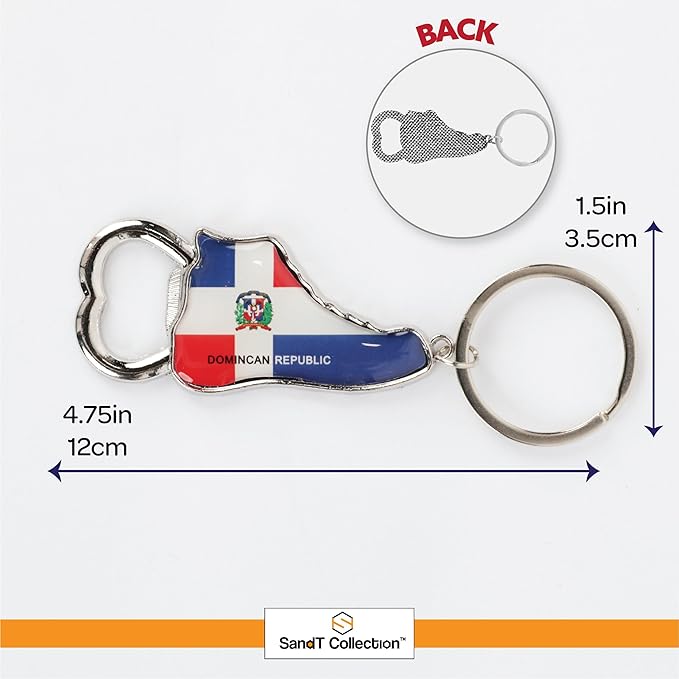 Dominican Republic Beer Bottle Opener Keychain - Sneaker