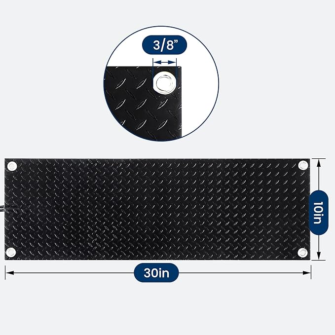 Heated Snow Melting Mat for Outdoor Stairs, Non-Slip (10in x 30in*3)