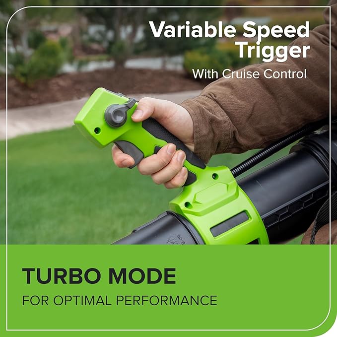 Greenworks 40V (660 CFM / 165 MPH) Brushless Backpack Leaf Blower, Commercial-Grade Power for Yards, Driveways, Patios, Includes 5.0Ah Battery & 5A Rapid Charger