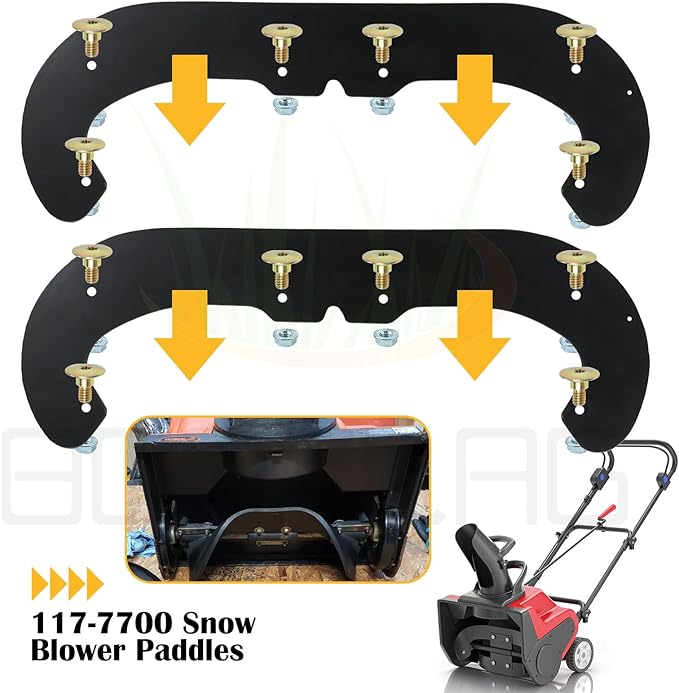 117-7700 Snow Blower Paddles with 117-7717 Scraper Blade Replaces Toro 117-7700 for Toro Power Clear 180 418ZE 418ZR 518ZE 518ZR 38282 38472 38473 38273 38283, 18" Power Clear Snowthrower