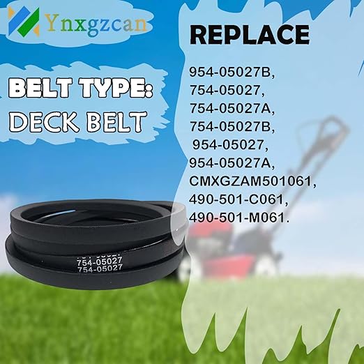 754-05027 954-05027 Drive Belt for Cub Cadet MTD Troy Bilt Craftsman - 1/2" x 90.9" - Replaces 754-05027A/B 954-05027A/B 490-501-C061 CMXGZAM501061 XT1 XT2