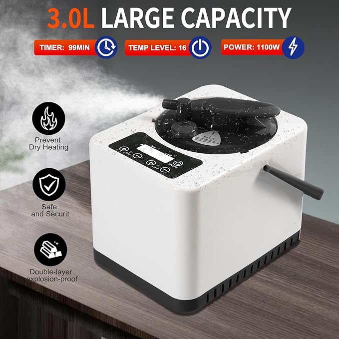 Gollense Portable Sauna for Home with 660nm Red Light Therapy Lamp, Full Body Sauna Sweat Tent with 3L 1100W Steamer, Thicken Sauna Box, Folding Chair, Adjustable Temperature, Timer Setting, Black