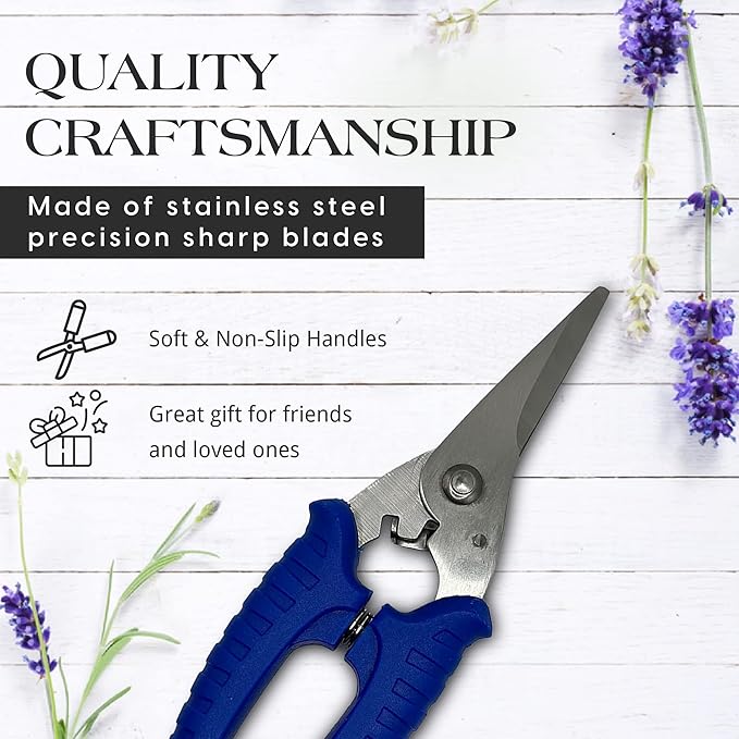 SLS SUPPLY FLORA - Flower Clippers, Garden Shears with Sharp Blades, Trimming Shears for Plants, Flowers and Trees, Must-Have Designing and Gardening Hand Tools
