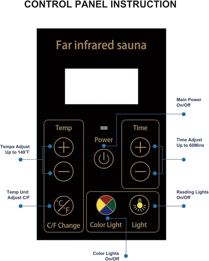 Outdoor Sauna 4 Person Infrared Saunas for Home,2050watt Canadian Hemlock Wooden Large Sauna Room with Blue-Tooth, 4 Chromo Therapy Lighting,2 LCD Control