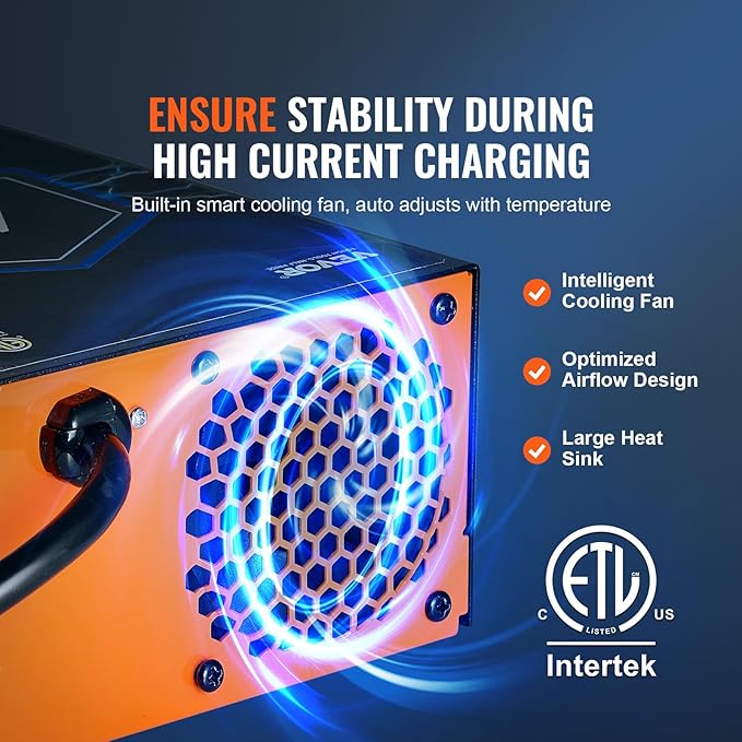 VEVOR RV Converter, 45 Amp, 110V AC to 12V DC RV Power Converter Battery Charger with 4 Stage Smart Charging 13V to 16.5V Adjustable Operating Range, Compatible with Lithium Lead Acid Battery, ETL