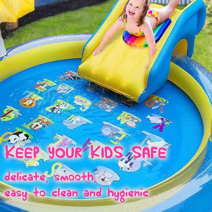 Dinosaur Inflatable Play Center, Kids Round Wading Swimming Pool with Slide, Dinosaur Sprinkle, Mushroom Shade for Kids Children Summer Outdoor Splish Splash, Garden Backyard Water Park, 87"x75"x31.5"