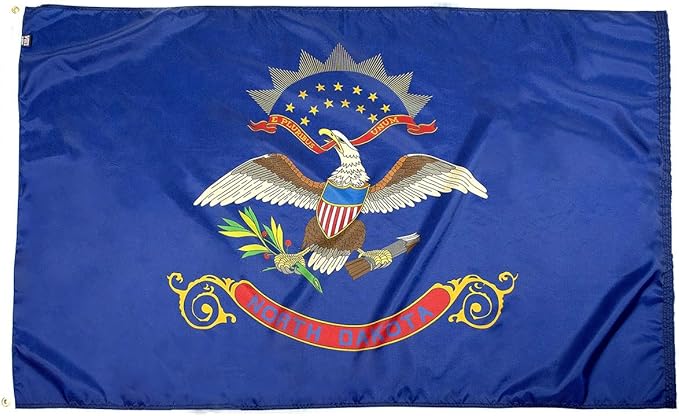 FlagSource North Dakota Nylon State Flag, Made in the USA, 3x5'