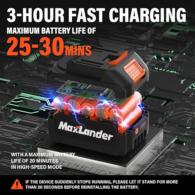 8-Inch Cordless Pole Saws for Tree Trimming, 20V Electric Pole Saw with 2 x 3.0Ah Battery & Charger, 16ft/s Cutting Speed Auto Oiling Multi-Angle Pole Chainsaw,15-Feet Maximum Adjustable Reach