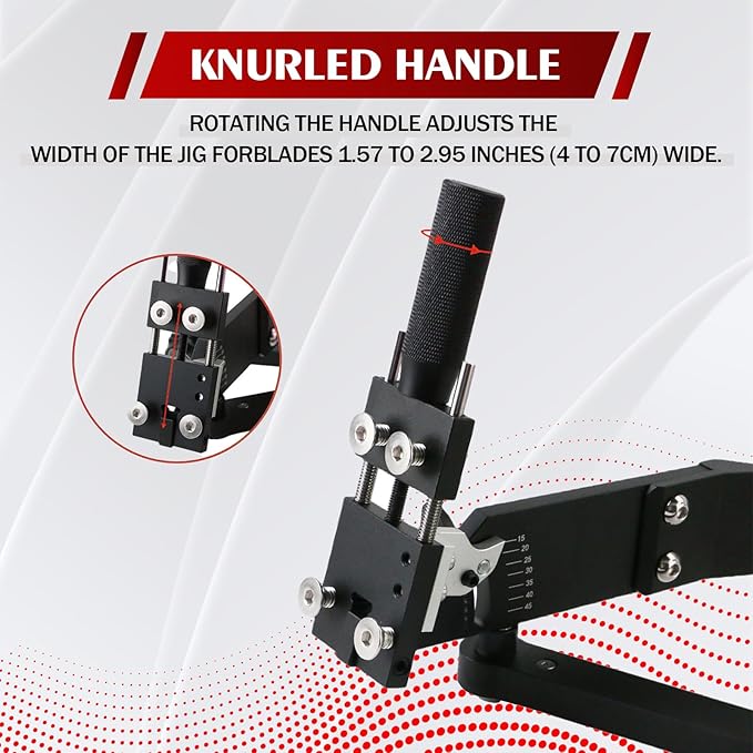 New Upgrade Large Size Lawn Mower Blade Sharpener & Balancer, 15°-45° Adjustable Frame With Ball Bearing Manufacture Handle And High Precision Magnetic Blade Balancer For Many Types Of Blade