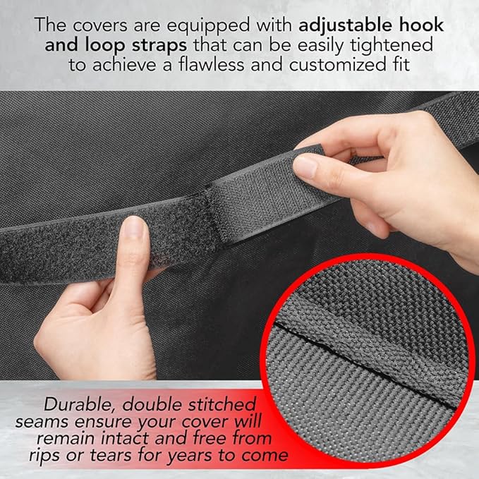 Heavy Duty BBQ Grill Cover for Outdoor Grill, 60 Inch – Waterproof, Weather Resistant, UV & Fade Resistant with Adjustable Straps – Gas Grill Cover for Weber, Charbroil, etc. Charcoal