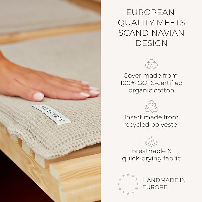 SAUNASOFA™ Sauna Mat & Pillow Set – 3 Person Sauna seat Cushion with Pillow – Heat-Resistant Sauna kit for Infrared or Finnish saunas in Grey