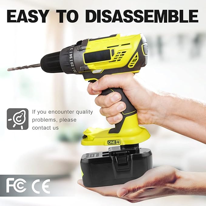 ARyee 2Pack 6.0Ah 18Volt Replacement for Ryobi 18V Lithium Battery ONE+ Plus P108 P102 P103 P104 P105 P107 P109 P122 RB18L50 PBP005 Cordless Power Tools with P117 Battery Charger for Ryobi