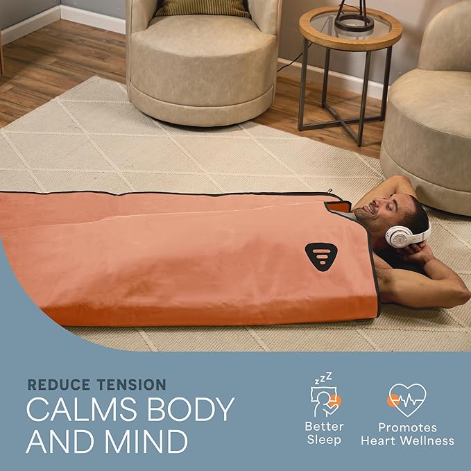 LifePro RejuvaWrap Far Infrared Sauna Blanket for Detox & Relaxation – Available in 5 Colors & 3 Models – Portable Sauna Blanket Infrared for Muscle Relief, Circulation & Recovery – 9 Heat Levels