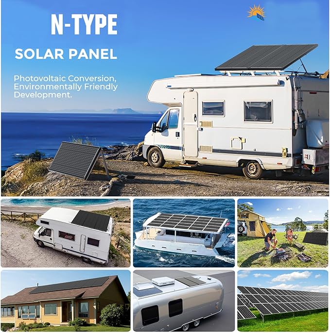 200 Watt Solar Panels Kit, 30A PWM Charge Controller 12V 200W Solar Kit System, Monocrystalline PV Module for RV Home Rooftop Camping Boats Trailer Vehicle Shed Off-Grid System (200W, Single Panel)