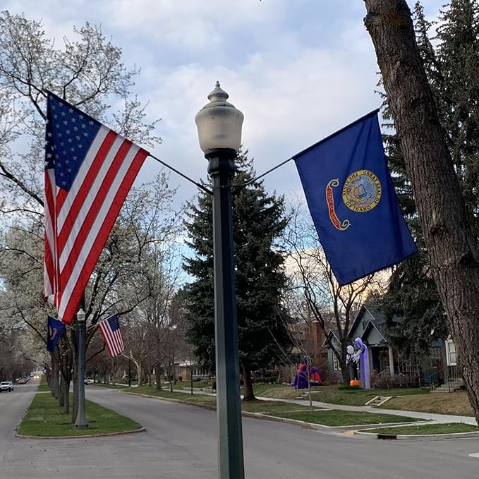AMZFLAG Idaho State Flag 3x5 ft, Double Sided Idaho Flags 3 Ply Polyester with 2 Brass Grommets, Heavy Duty ID Flag of Idaho State Thick Material