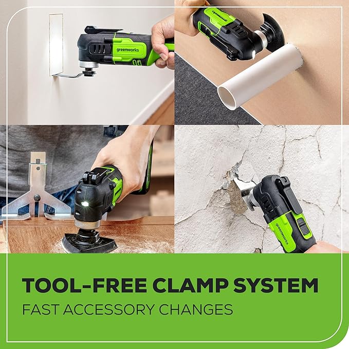 Greenworks 48V (2x24V) All - in - One Cordless Combo - 20" Lawn Mower, 12" Trimmer, 320 CFM Blower & 24V Multi - Tool