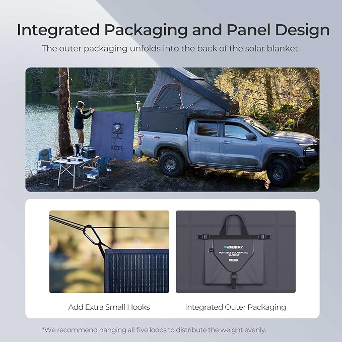 Renogy 400 Watt Solar Panel Blanket, N-Type Portable Foldable Solar Panels 25% High Efficiency, Lightweight 16-Fold Space-Save, Fast Setup for Camping, RV, SUV, Pickup Truck, Marine, Off-Grid Outdoor
