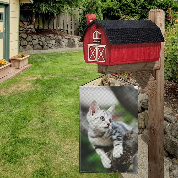 Custom Garden Flag Double Sides Personalized Garden Flags 28x40 Inch Customized Picture Logo Text Yard Flag Banner Signs for Outside Lawn Patio Garden Home Decorating Birthday Christmas Gift