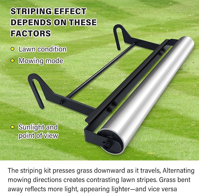 21inch Mower Striping Stainless Steel Kit Easy Install for EGO 21inch Walk Behind Mowers Instantly Upgrade Your Lawn to Professional Looking Stripes ﻿