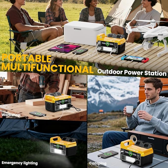 550W Power Inverter for Dewalt 20V, DC 20V to AC 110V Pure Sine Wave, Portable Power Station with 2 USB Ports & 1 AC Outlet & 1 Type-C Fast Charging, Battery Adapter with LED, Battery Not Included