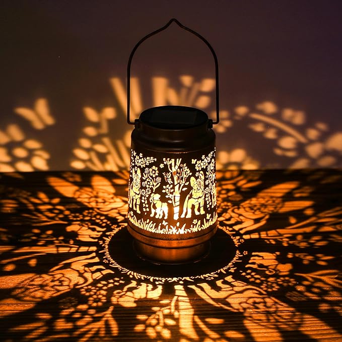 French Bulldog Solar Lanterns Outdoor Waterproof - Decorative Hanging Solar Lights for Garden Patio, Birthday Gifts for Women, Men, Dog Lover, Yard Lawn Porch Pathway Decor