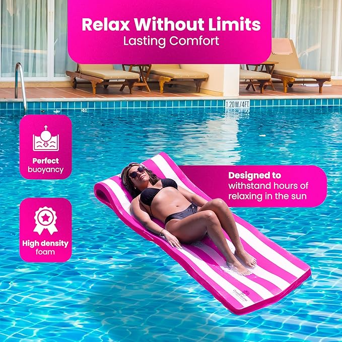 Cococabana 74 inch Foam Float for Pools & Lakes Vinyl Foam Pool Floats