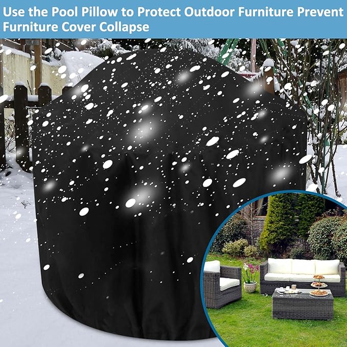 7ft Pool Pillows for Above Ground Pools, Heavy Duty Swimming Pool Air Pillow 0.3mm Thickened Pool Closing Winter Kit Pool Cover Float Balloon with String Repair Tape for Winterizing Ice Equalizer