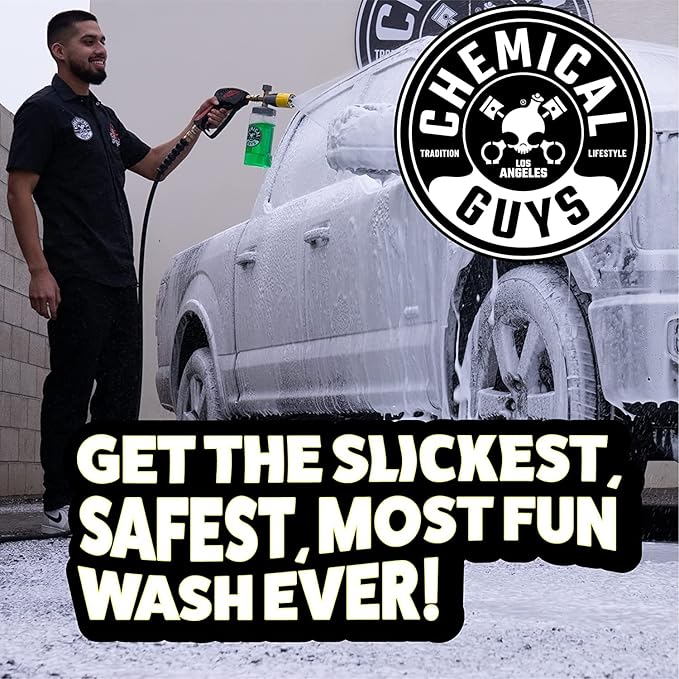Chemical Guys Big Mouth Max Release Foam Cannon - Pressure Washer Foam Cannon for Car Wash, Home Cleaning, and Boat Wash with 34 oz Bottle