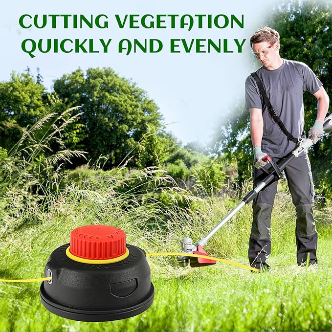Quintillus H05 Weed Eater Head Universal Trimmer Head String Trimmer Head Bump Feed Weed Wacker Head Grass Trimmer Head Replacement for Weed Warrior, Echo, Husqvarna, Comes with .080 Trimmer Line