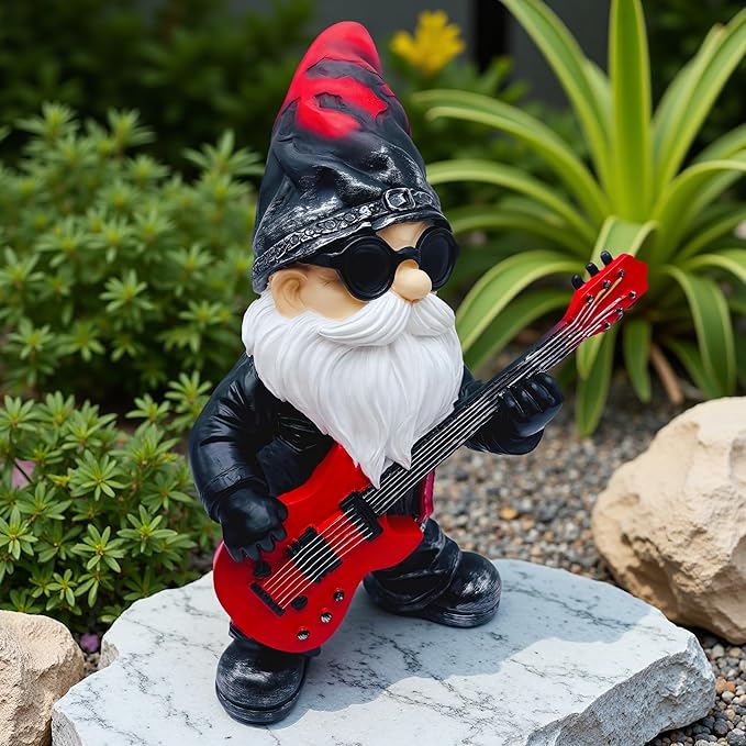 Funny Garden Gnomes Statues Yard Decorations Outdoor Garden Decor, 8” Hippie Gnomes Garden Statues, Patio, Lawn Ornament, Gardening Gifts for Women for Housewarming