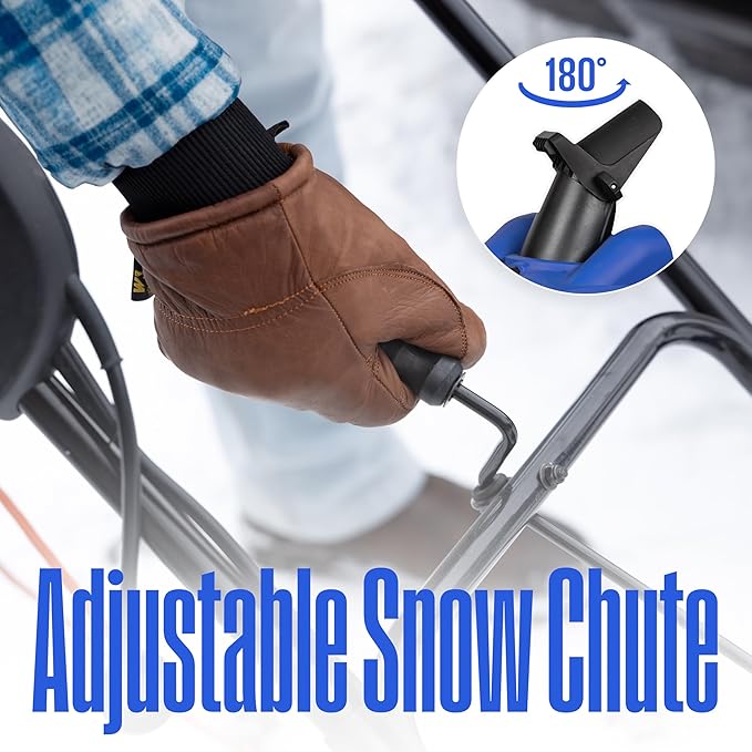 Westinghouse WSnow18 Corded Snow Blower 18 Inch, Dual LED Lights, Electric Snow Blower with 25ft Throwing Distance, Plows 650lbs/min, Adjustable Chute