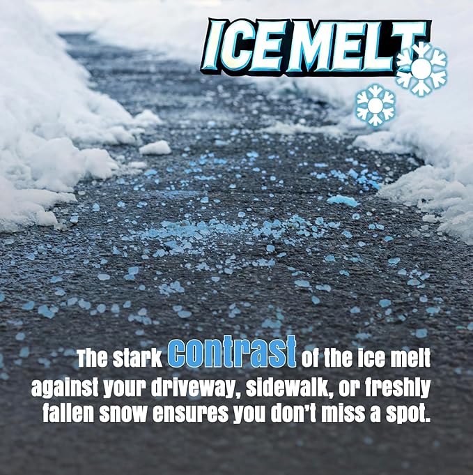 Ice and Snow Melt 8 lb Bag CMA Blended Magnesium Chloride Ice Melter Effective Snow and Ice Removal Effective Below Zero Degrees (Blue)