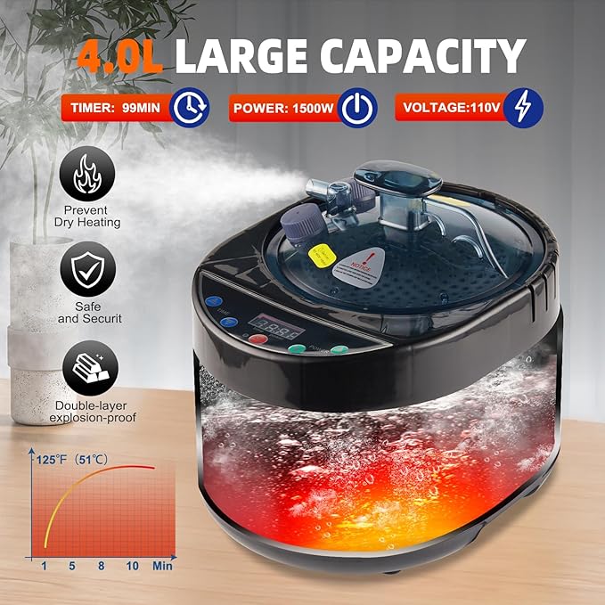 Portable Infrared Saunas for Home, One Person Steam Sauna, Full Body Steam Tent for Relaxation,2 Person Steam Saunas Box with 660nm Red Light Therapy, 4L&1500W Sauna Steamer, Folding Chair