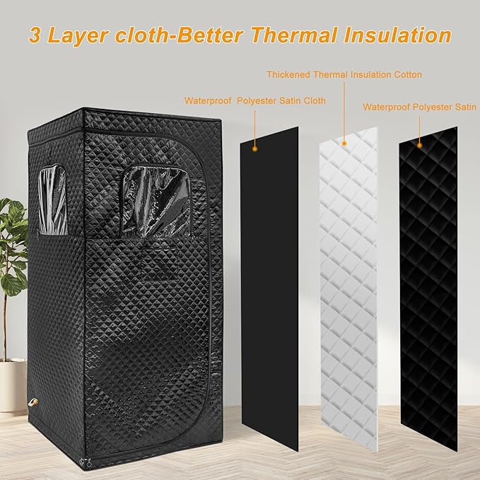 Portable Steam Sauna Box for Home, Personal Sauna Tent for Full Body Spa with 4L Steamer Generator,Sauna Room for Indoor,70.8”x31.5”x31.5”
