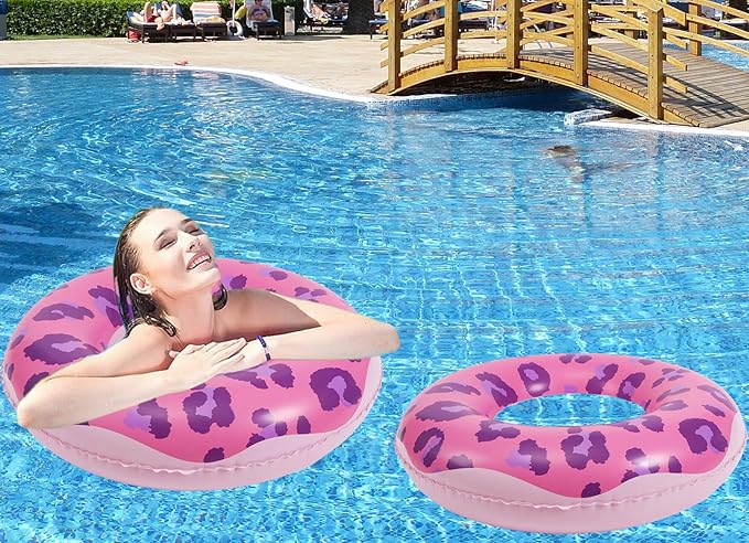 Inflatable Pool Float Tube -35 in Tube Float for Adult,Inflatable Swim Tube Raft Premium Swim Ring Heavy Duty Vinyl Flotation Pool Floats for The Beach, Party, Vacation, UV Resistant - Pool Party