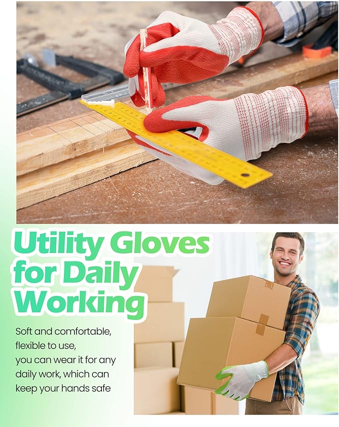 Irenare Gardening Gloves Bulk for Women Ladies Breathable Rubber Coated Garden Glove for Yard Outdoor Work with Grip