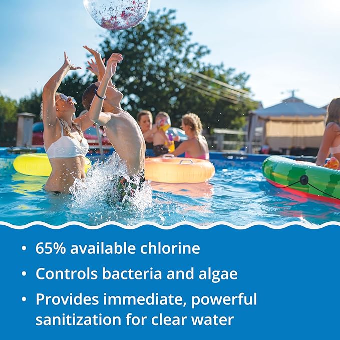 In The Swim Chlorine and Shock Bundle for Sanitizing Swimming Pools – Includes 25 Pound Bucket of 4-Inch Chlorine Sticks and 12 x 1 Pound Bags of 68% Cal-Hypo Pool Shock